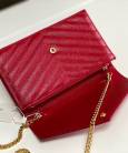 Клатч Saint Laurent Monogram Envelope Chain Wallet Red